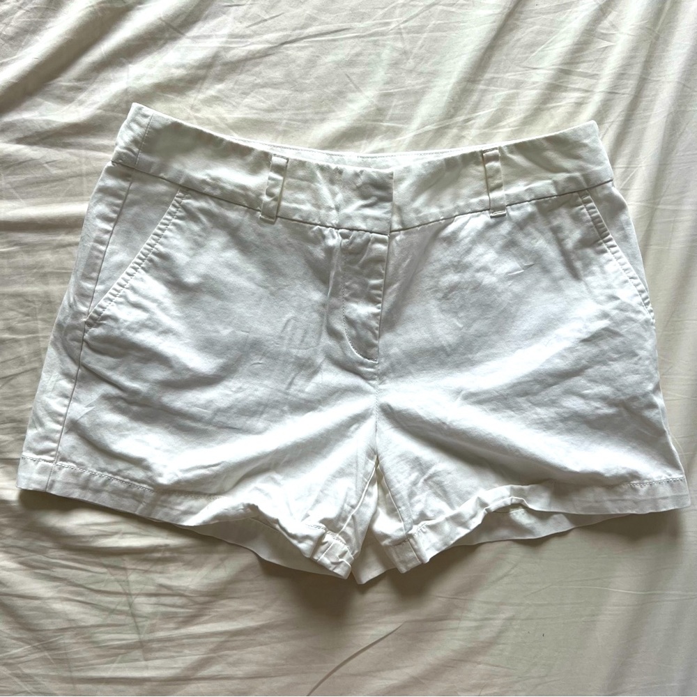 White Midrise Shorts